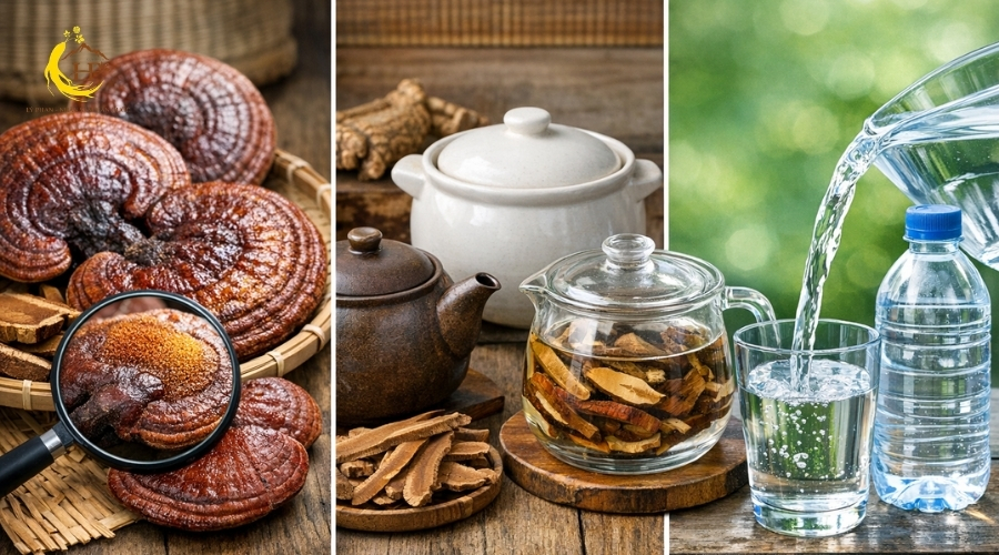 Chuẩn bị trước khi sắc nấm linh chi