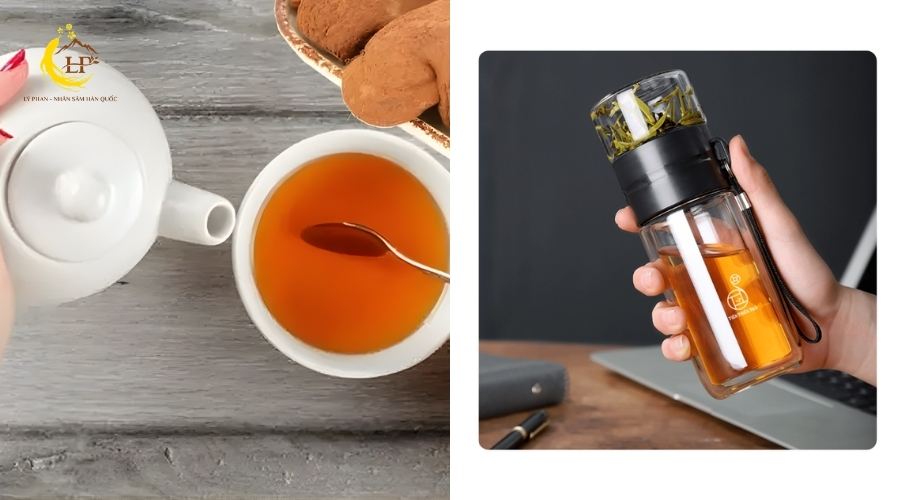Hãm trà bằng bình giữ nhiệt Hãm trà bằng bình giữ nhiệt