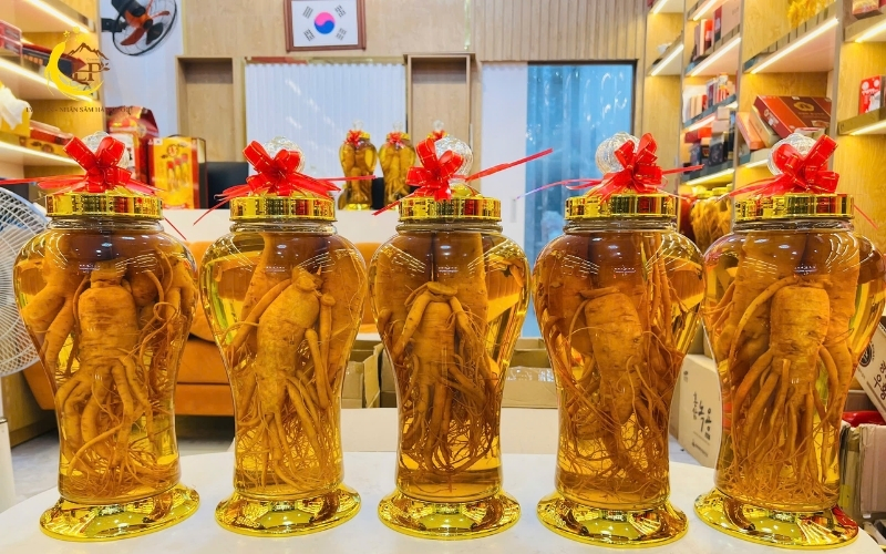 Tạo dáng sâm trong bình Tạo dáng sâm trong bình