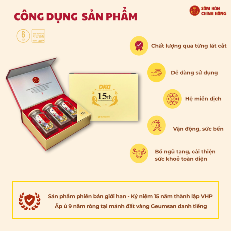 Công dụng của Hồng Sâm Hàn Quốc thái lát Công dụng của Hồng Sâm Hàn Quốc thái lát