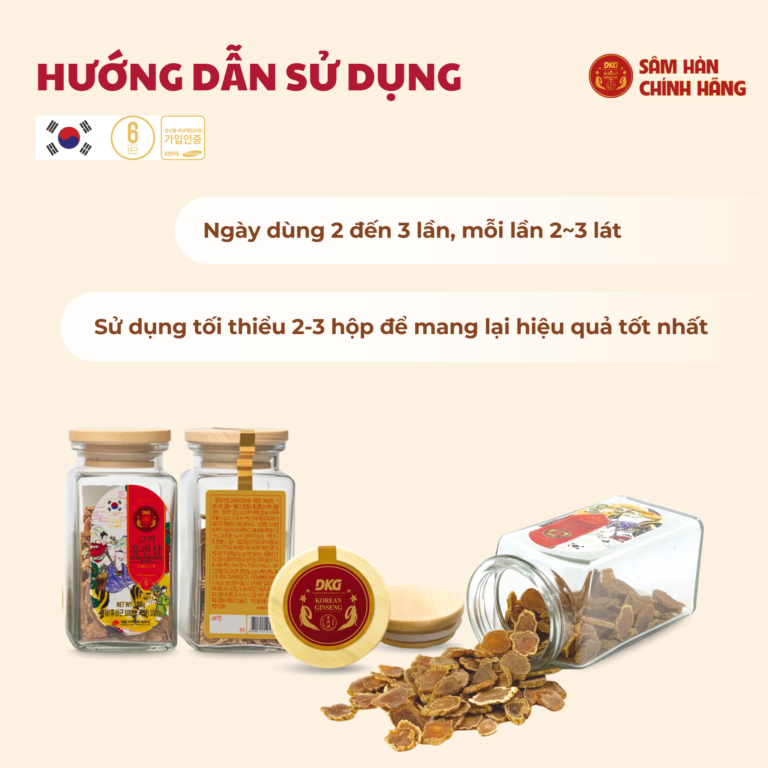 Hồng Sâm Hàn Quốc thái lát