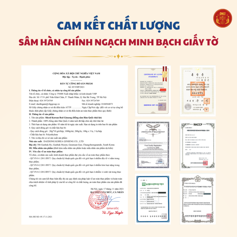 Hồng Sâm Hàn Quốc thái lát