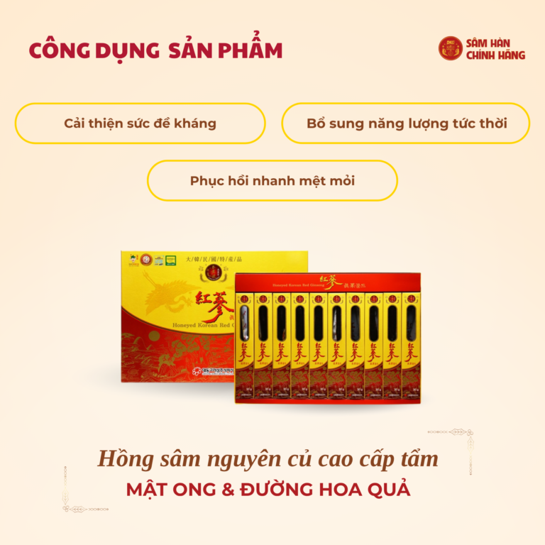 Công dụng của Hồng sâm mật ong Hàn Quốc