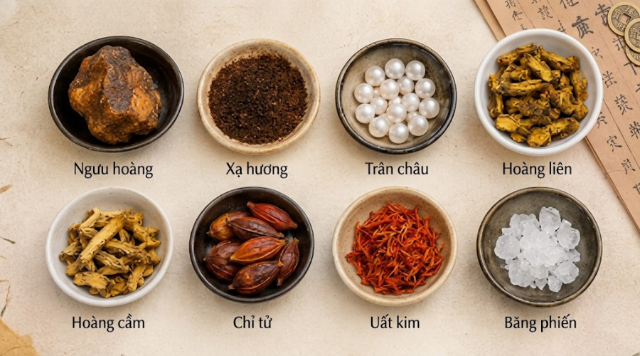 Thành phần an cung ngưu hoàng Đồng Nhân Đường