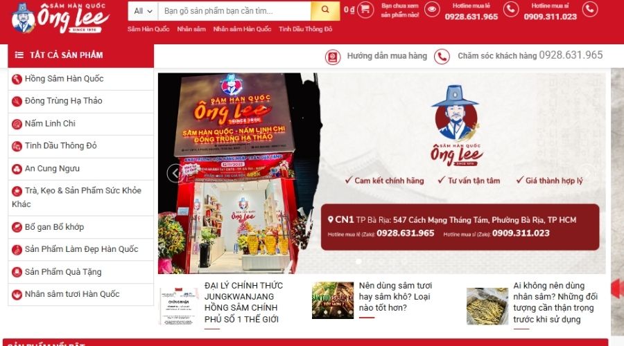 Tinh dầu thông đỏ Sâm Hàn Quốc Ông Lee Tinh dầu thông đỏ Sâm Hàn Quốc Ông Lee